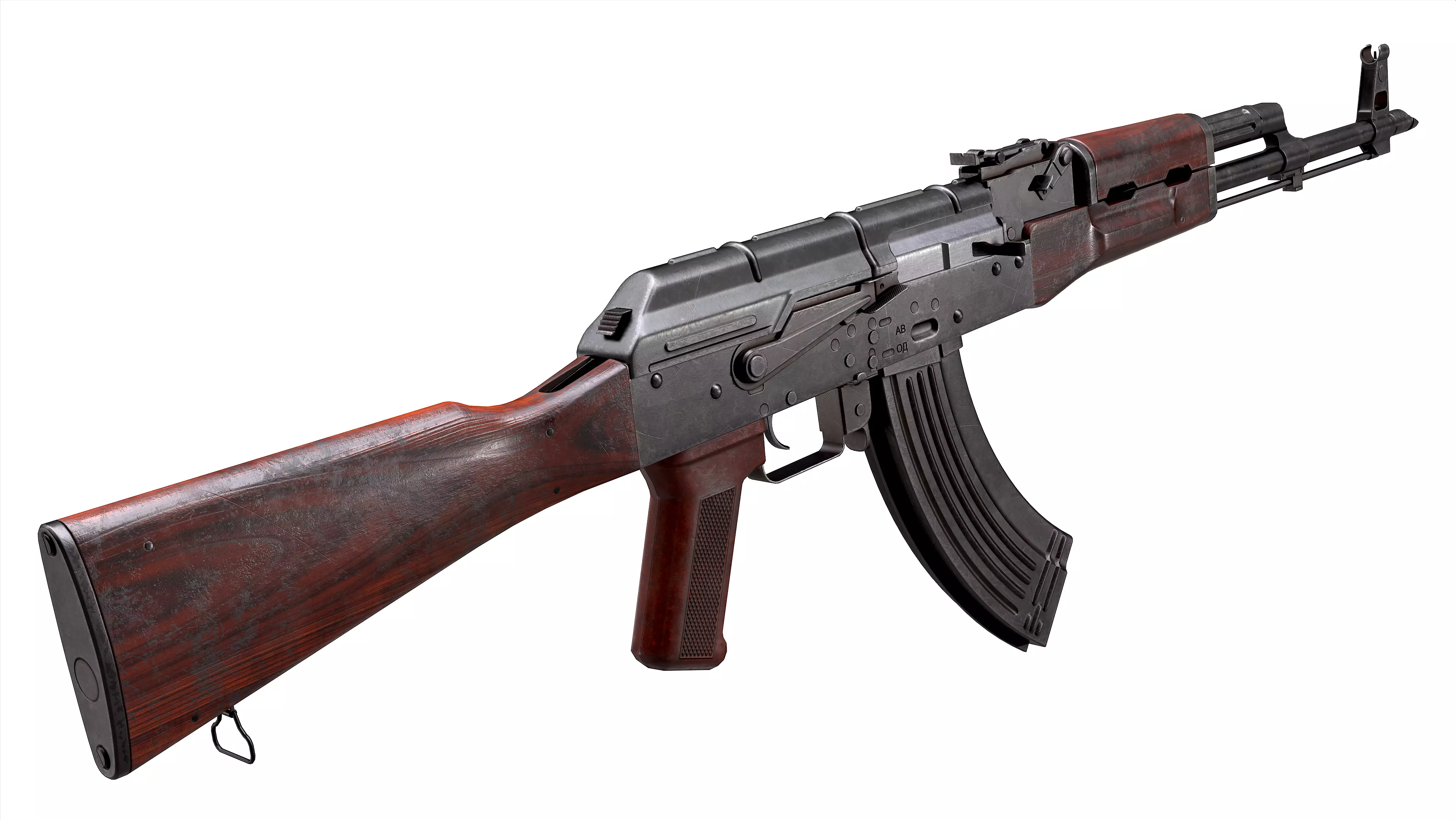 AKM - low poly model Low-poly 3D model_8