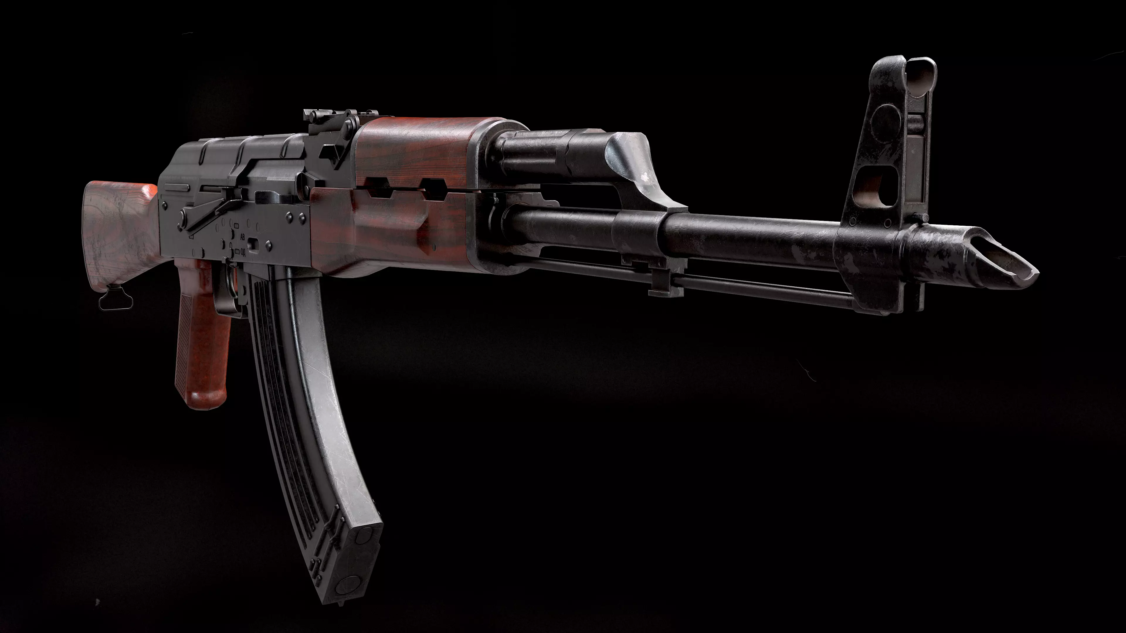 AKM - low poly model Low-poly 3D model_7
