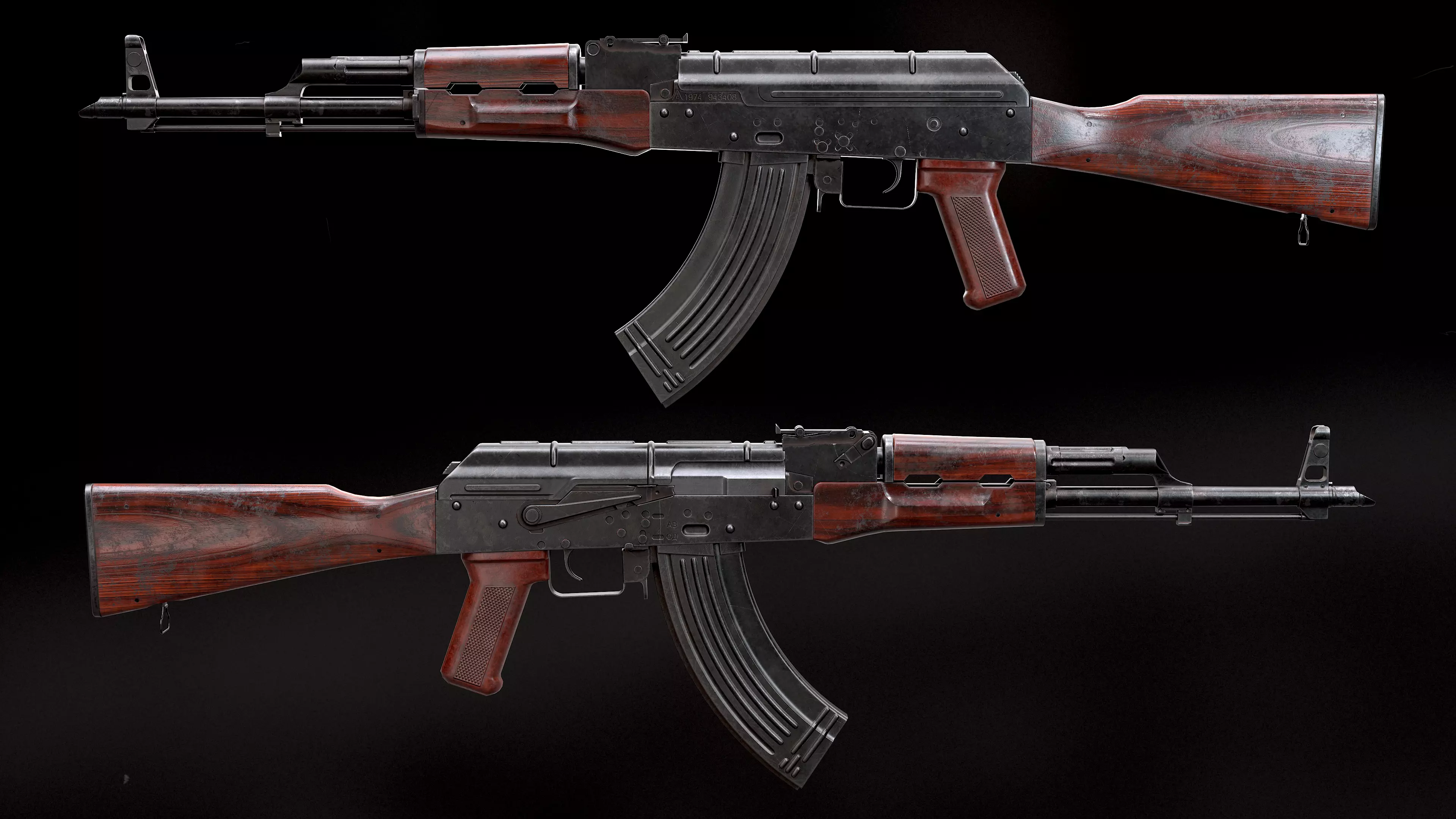 AKM - low poly model Low-poly 3D model_0