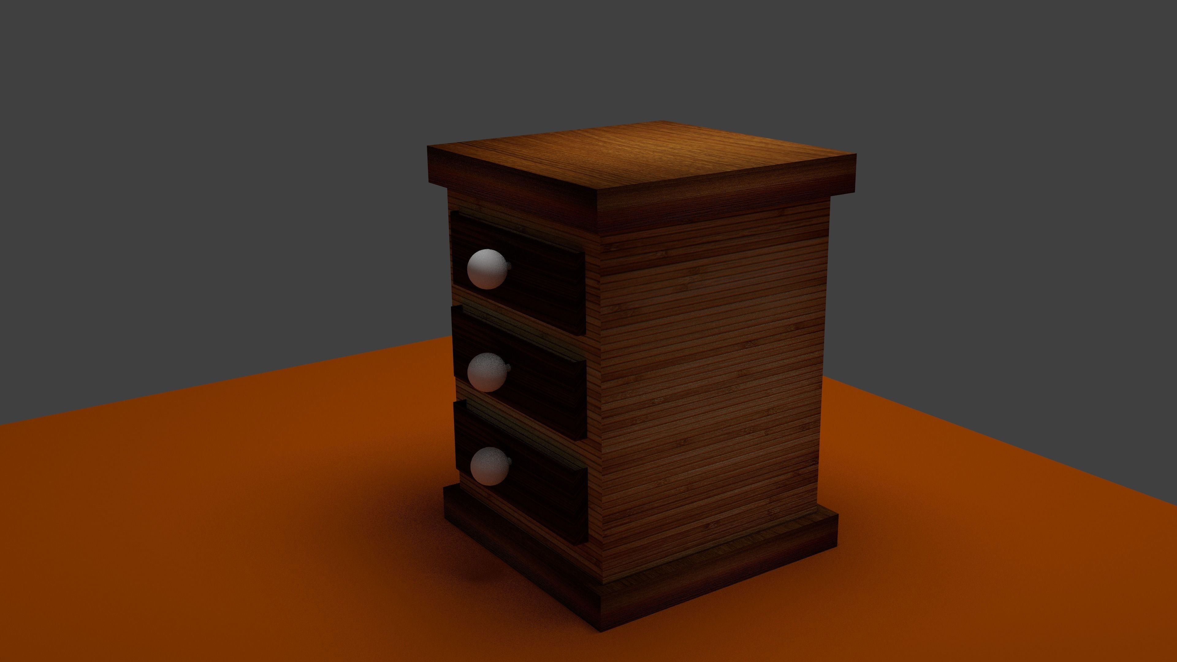 Storage Next To Bed Free low-poly 3D model