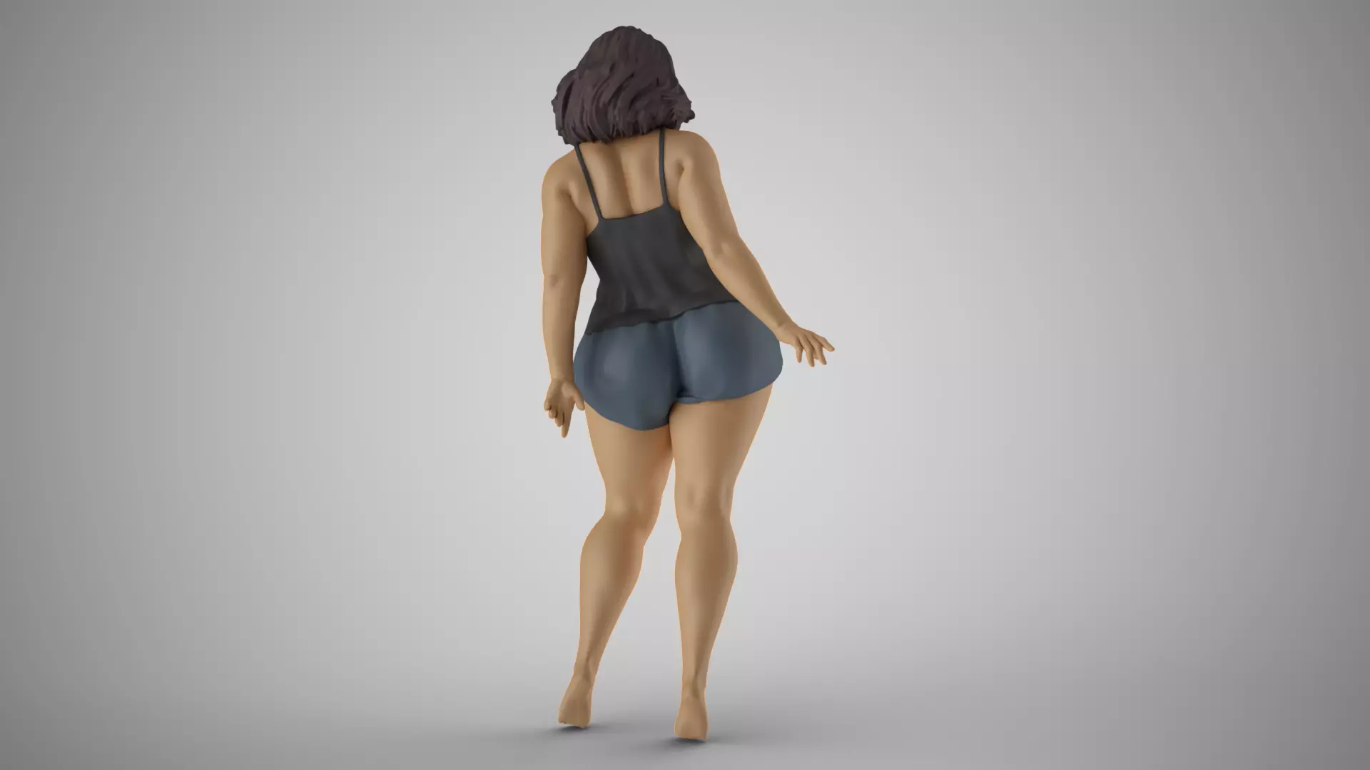 Woman Leaning in the Corner 3D print model_7