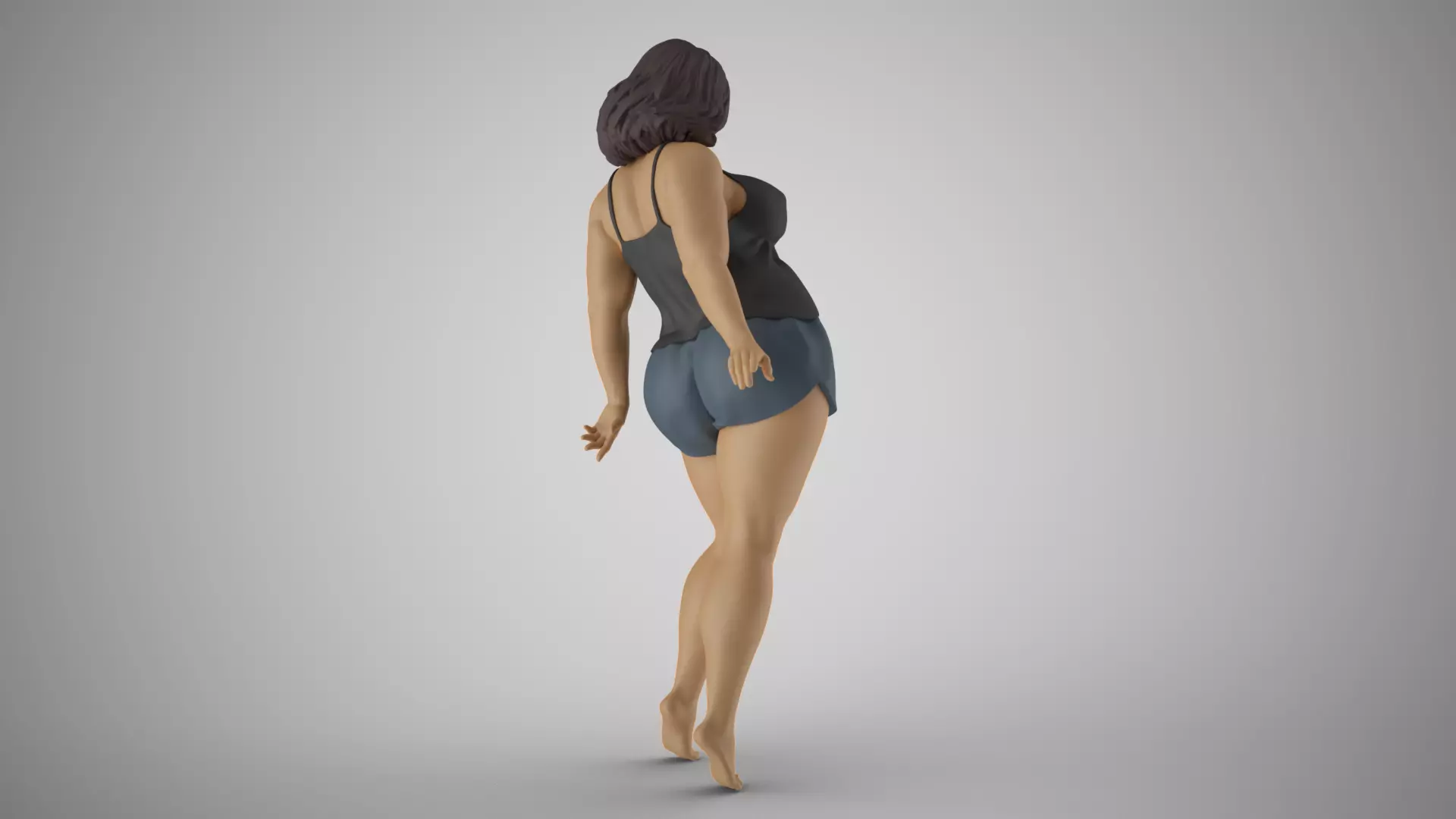 Woman Leaning in the Corner 3D print model_6