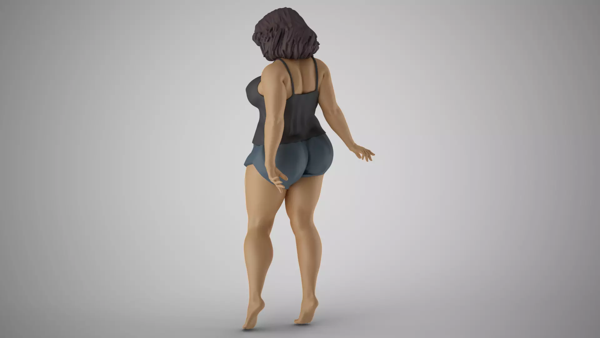 Woman Leaning in the Corner 3D print model_8