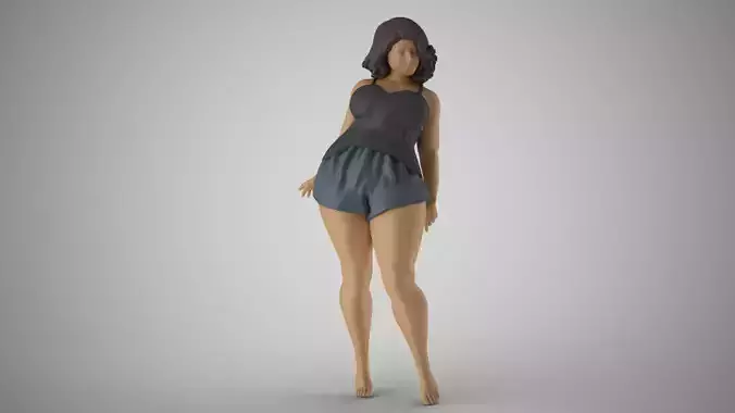 Woman Leaning in the Corner 3D print model