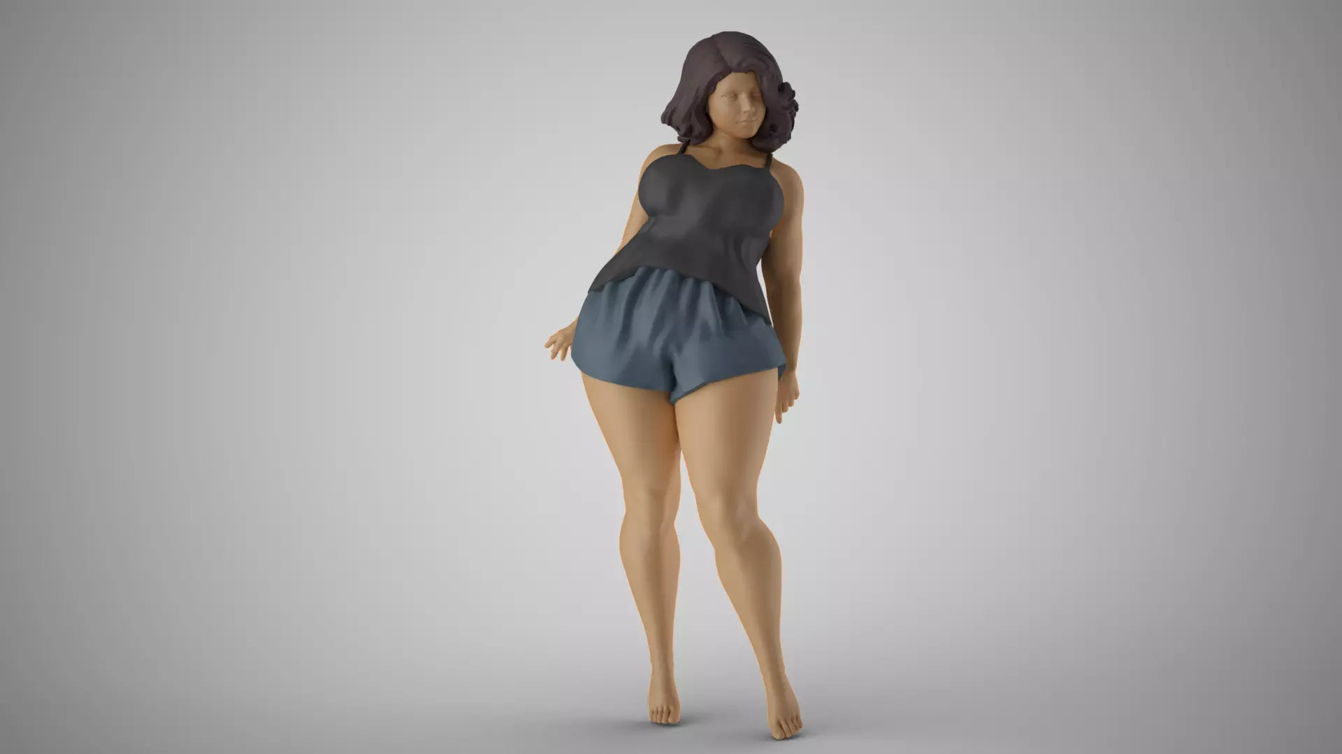 Woman Leaning in the Corner 3D print model_0