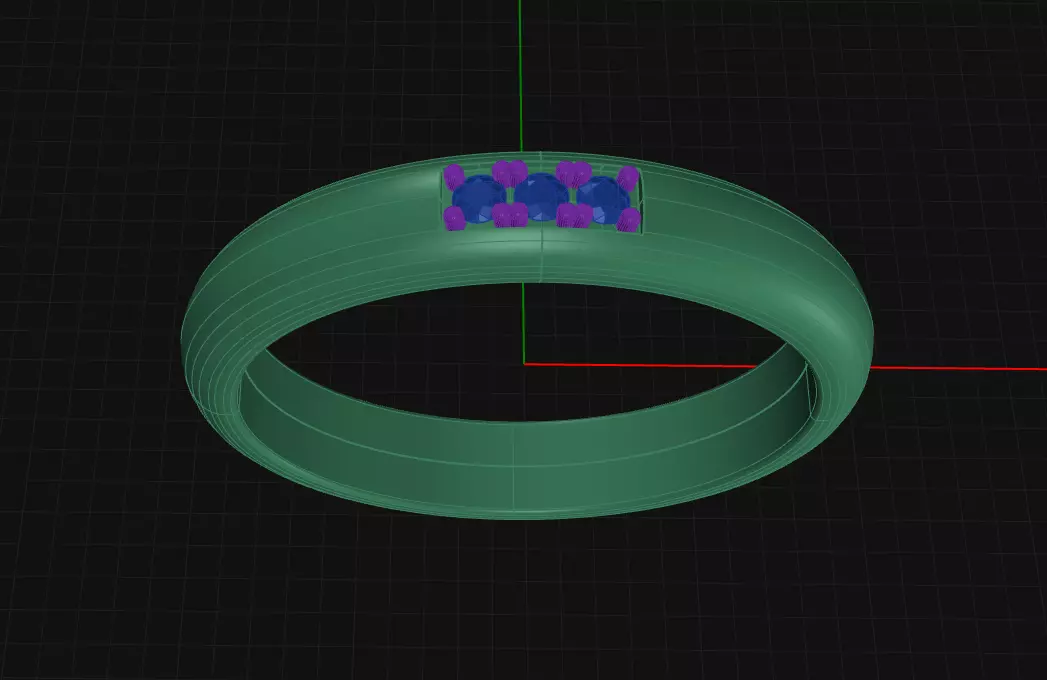 12 Prongs Diamond Wedding Ring 3D print model_0