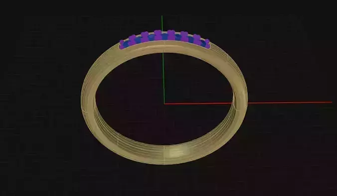 28 Prong Diamond Wedding Ring