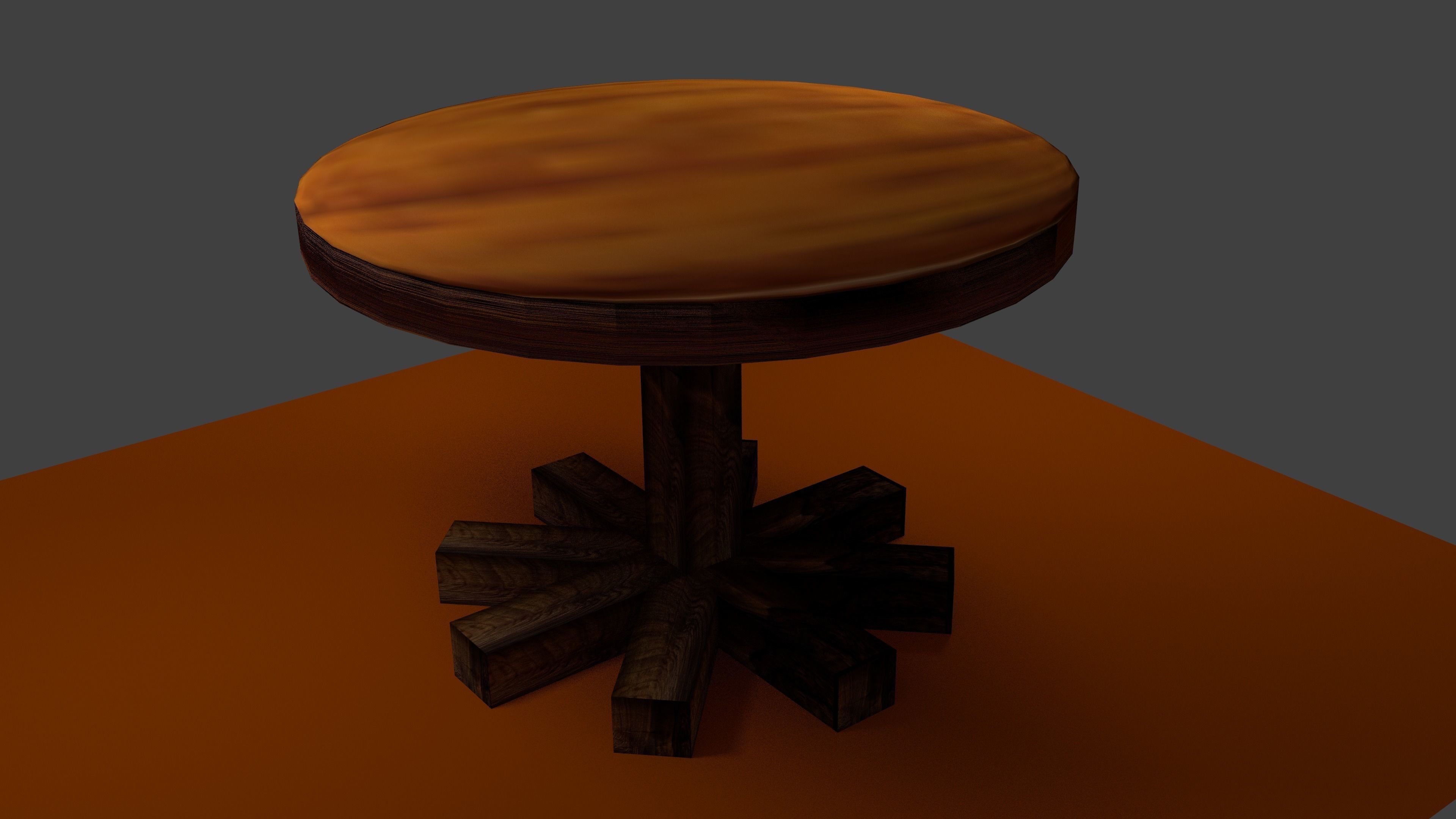 Wooden Kitchen Table free VR / AR / low-poly 3D model | CGTrader