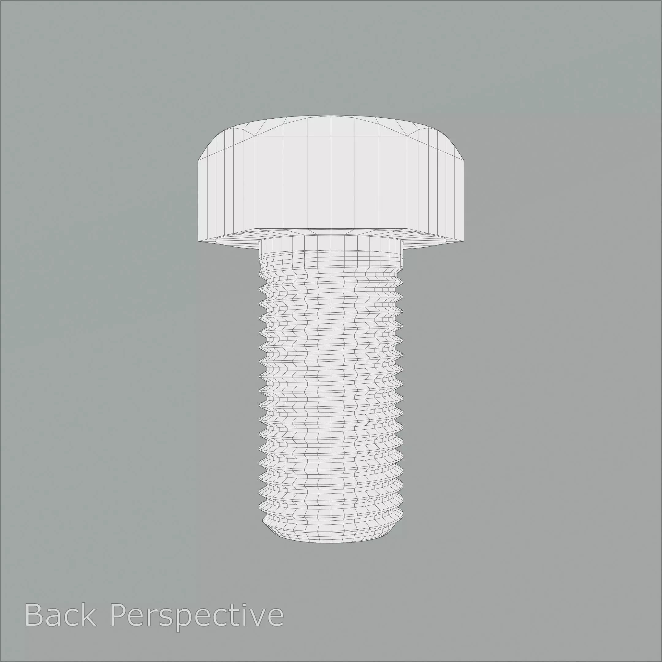 Steel stained Hex Bolt M5 High-Precision with 4K PBR Textures 3D model_8