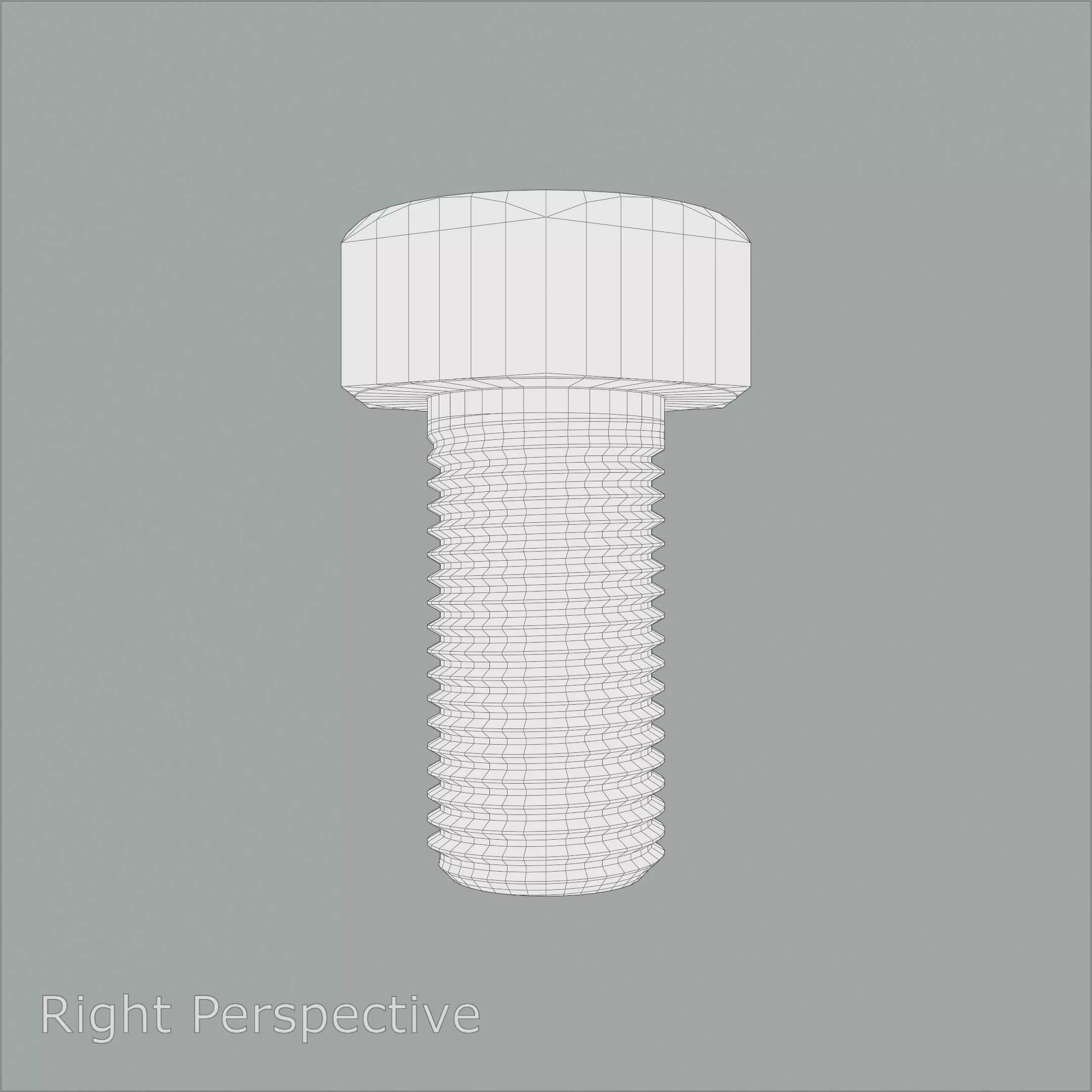 Steel stained Hex Bolt M5 High-Precision with 4K PBR Textures 3D model_10