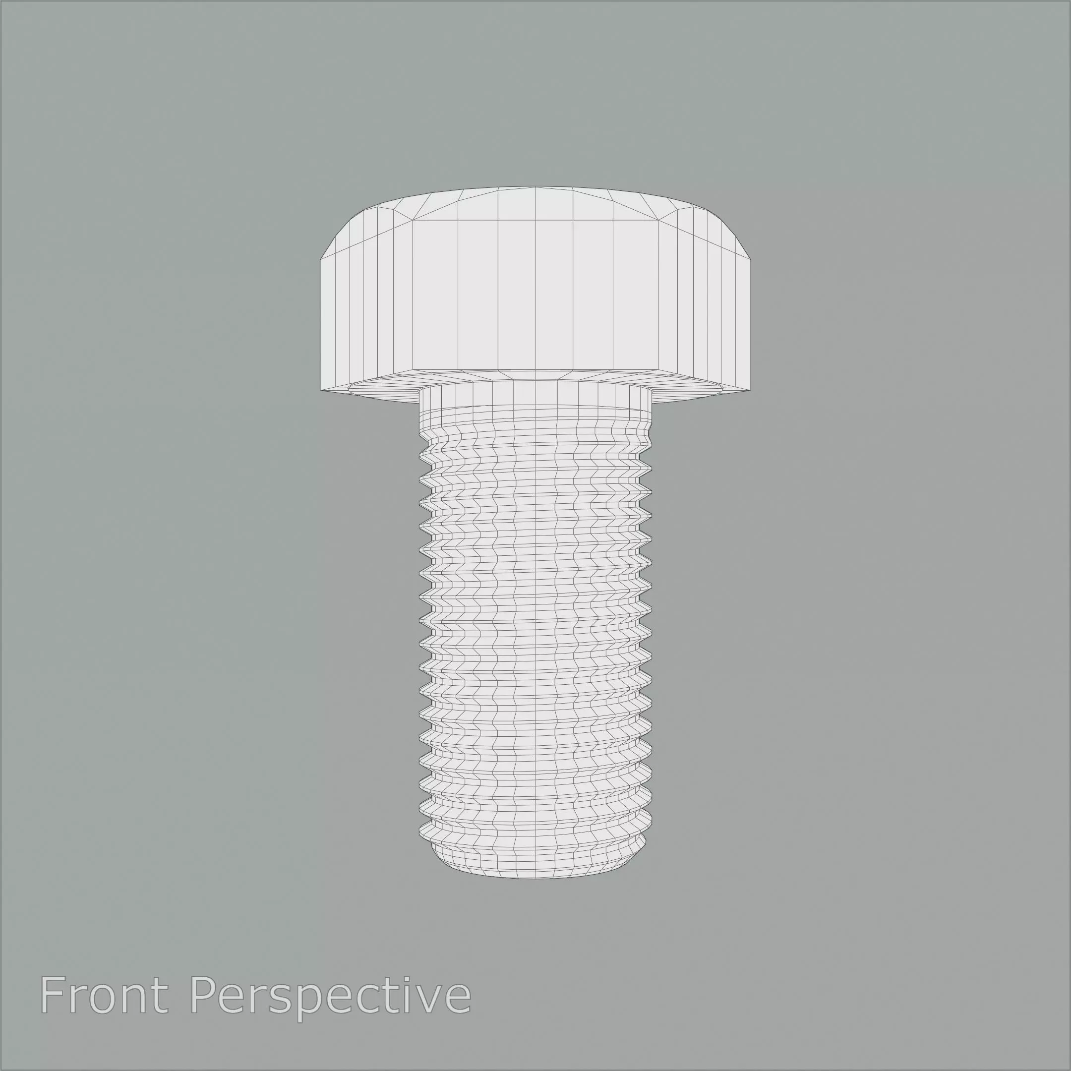 Steel stained Hex Bolt M5 High-Precision with 4K PBR Textures 3D model_7