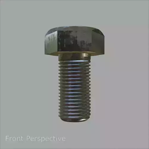Steel stained Hex Bolt M5 High-Precision with 4K PBR Textures 3D model