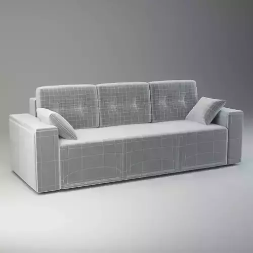 Straight Sofa Fresh - Basic Model 3D model