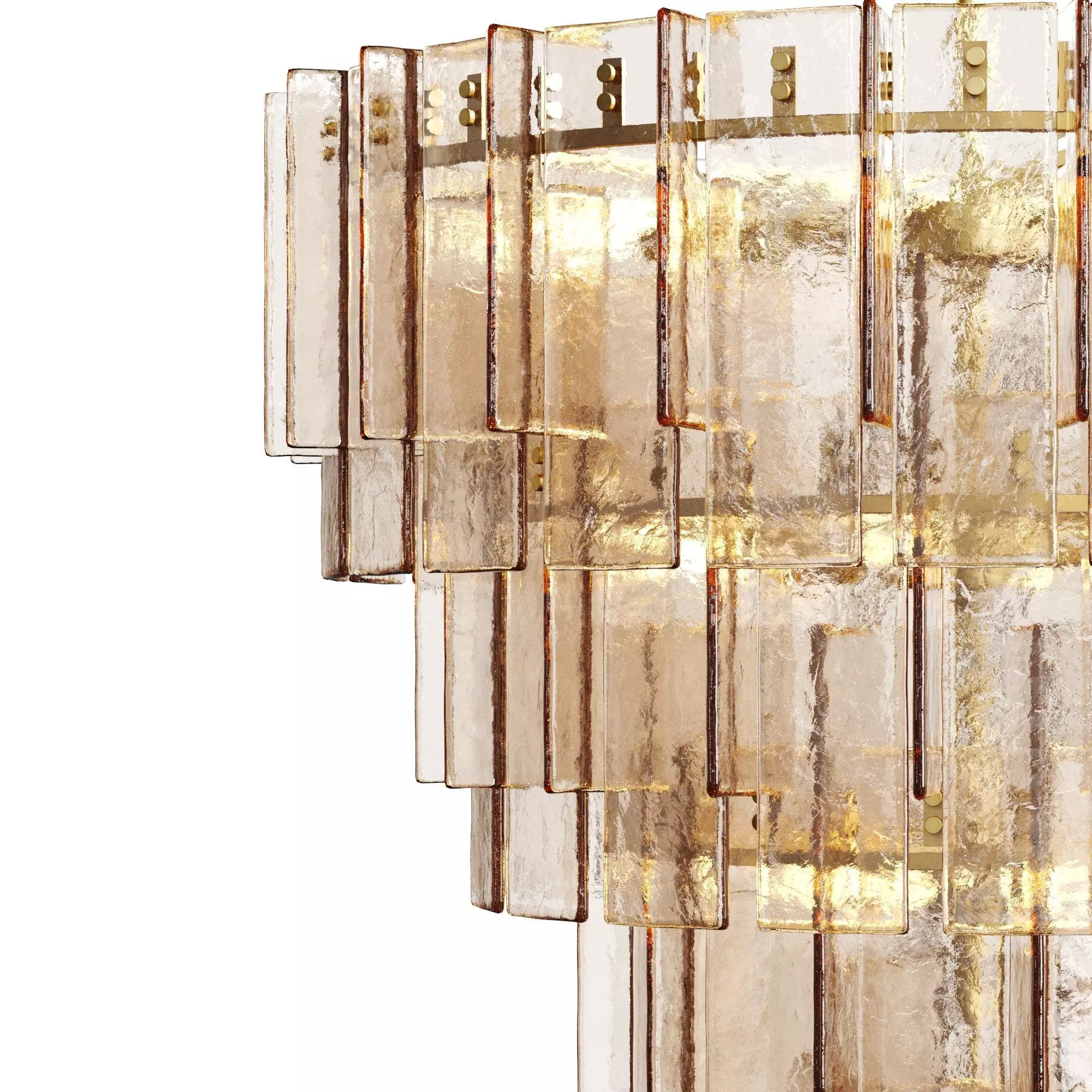 Lattice Smoke Glass Tiered Chandelier 47 3D model_1