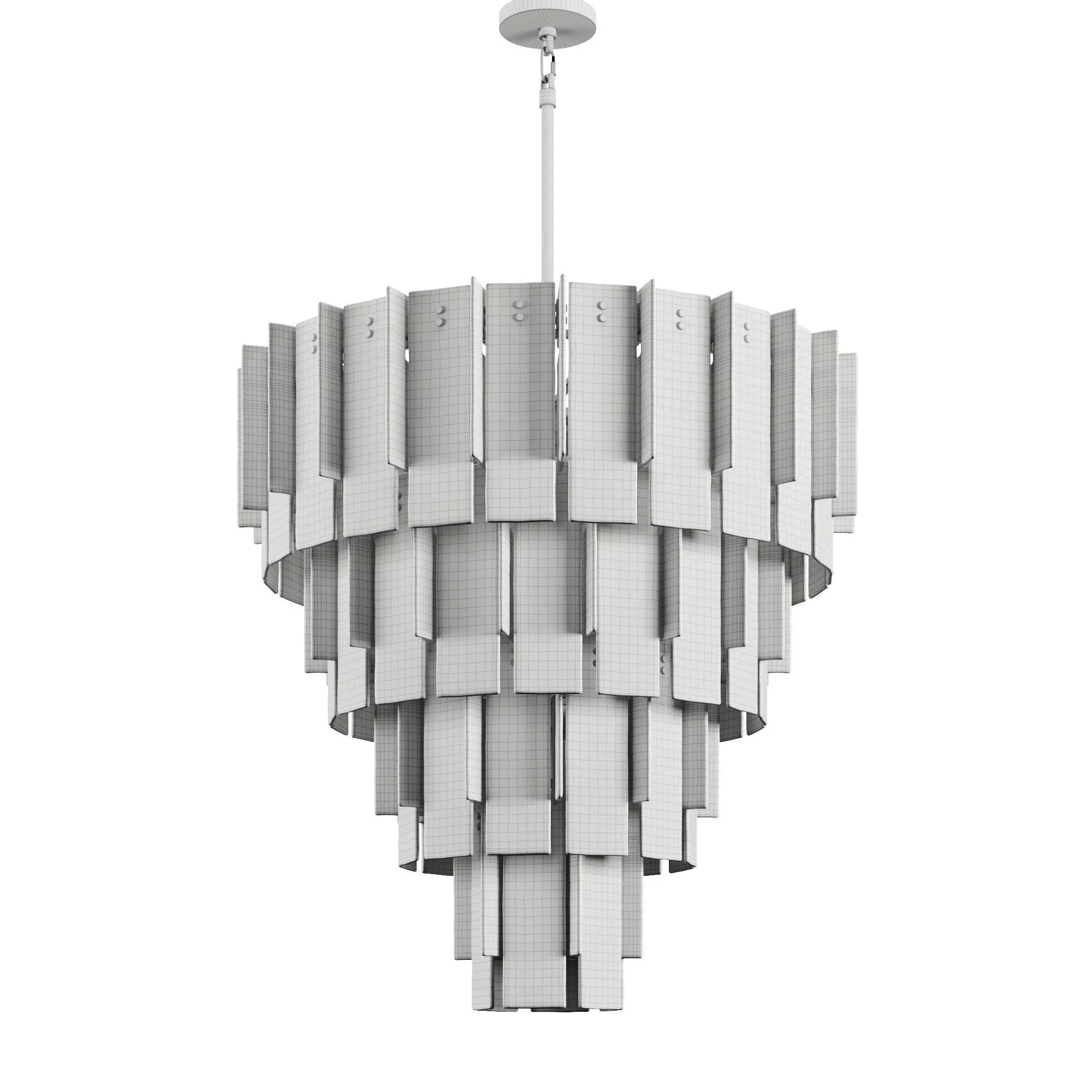 Lattice Smoke Glass Tiered Chandelier 47 3D model_3