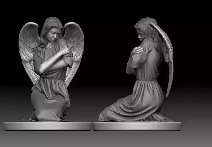 Kneeling Angel  3D print model