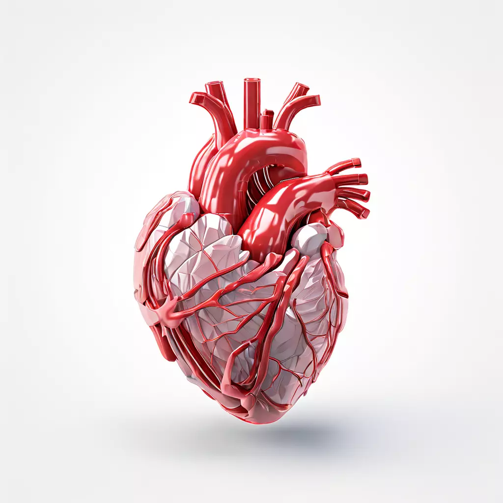 Realistic Stylized Human Heart 3D Model Low-poly 3D model_0
