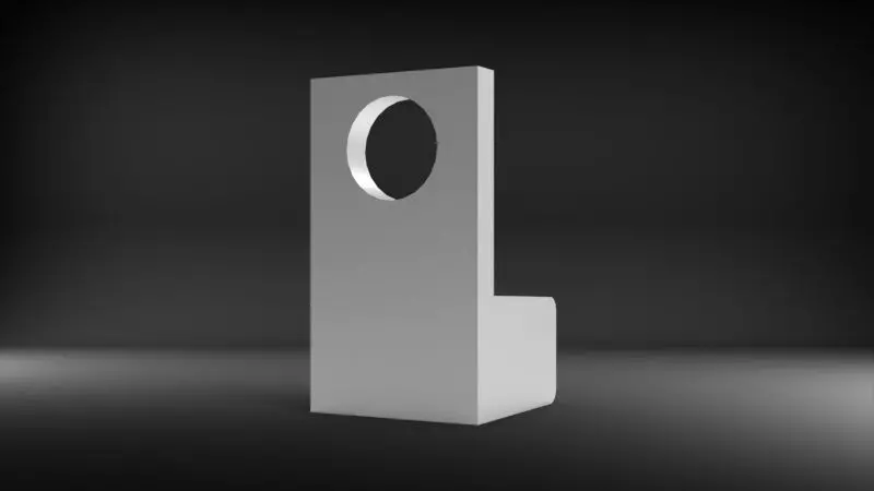 Aluminium Lug Single 3D print model_1