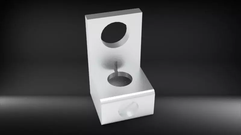 Aluminium Lug Single 3D print model_2