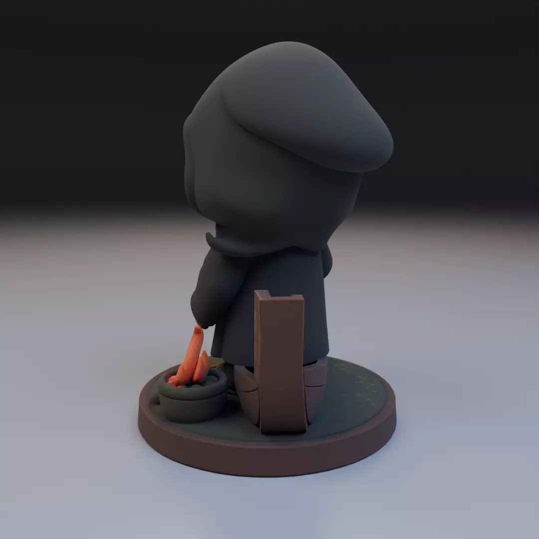 baby caronte 3D print model_8