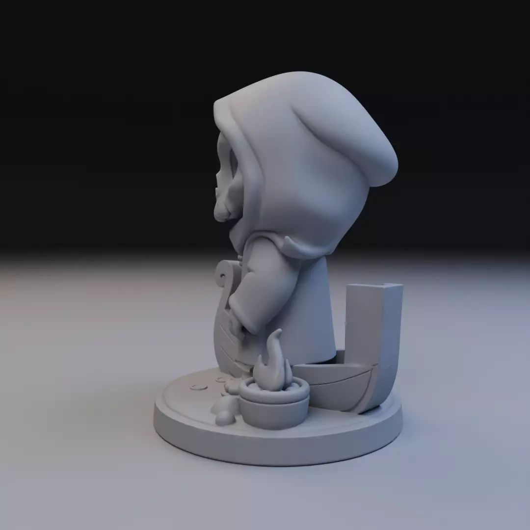 baby caronte 3D print model_3