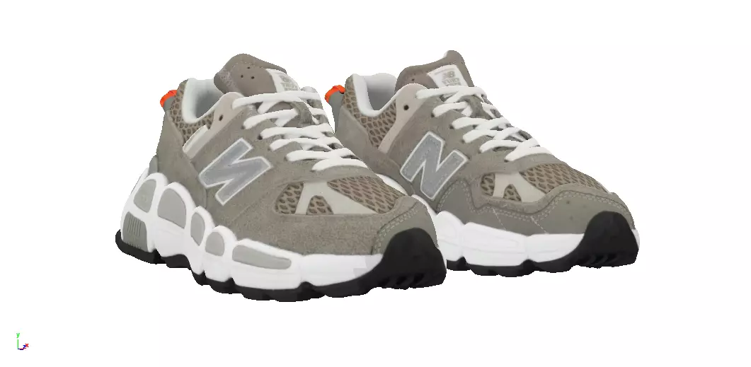 Salehe Bembury x New Balance 574 Yurt Low-poly 3D model