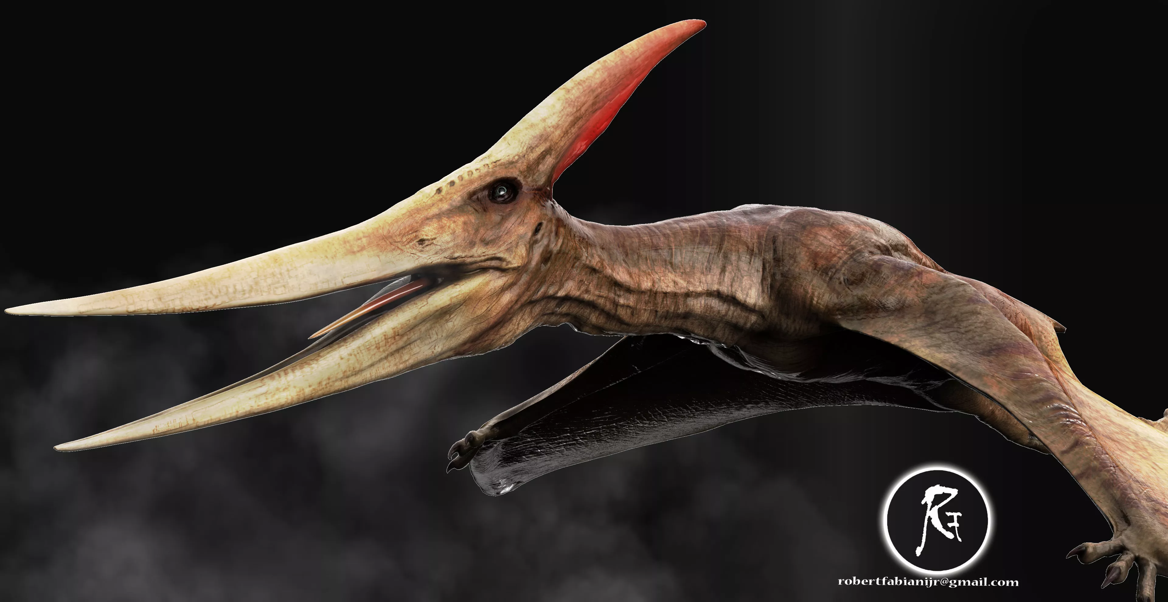 Pteranodon The Winged Ruler of the Cretaceous Skies Low-poly 3D model
