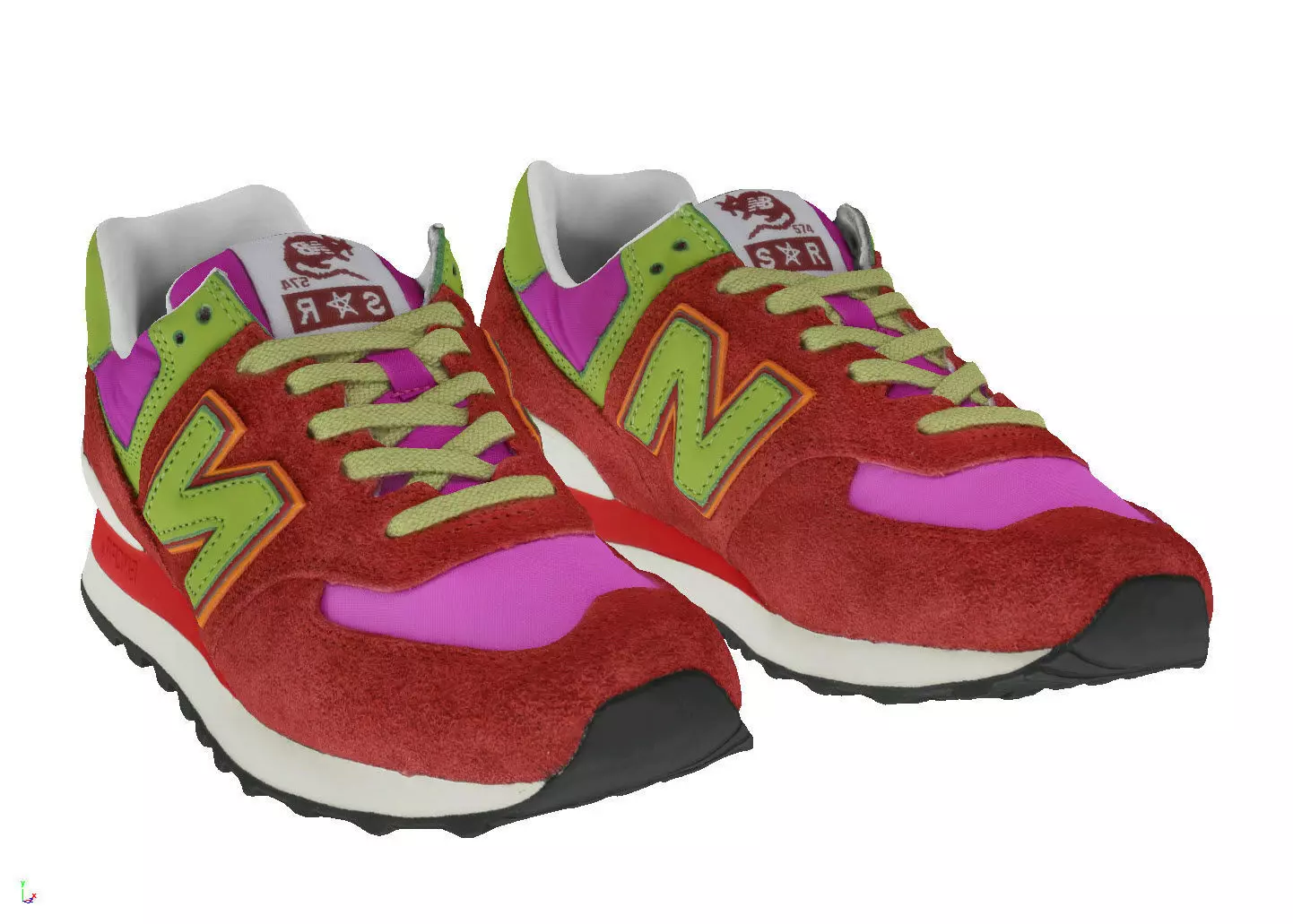 stray rats x New Balance 574 Low-poly 3D model_0