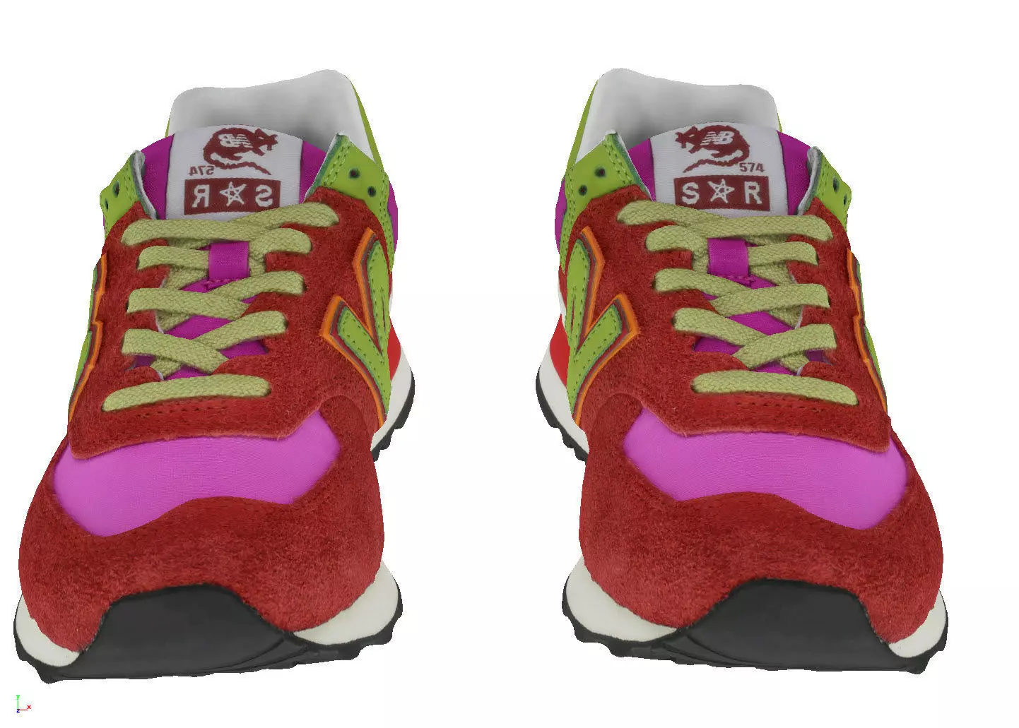 stray rats x New Balance 574 Low-poly 3D model_1
