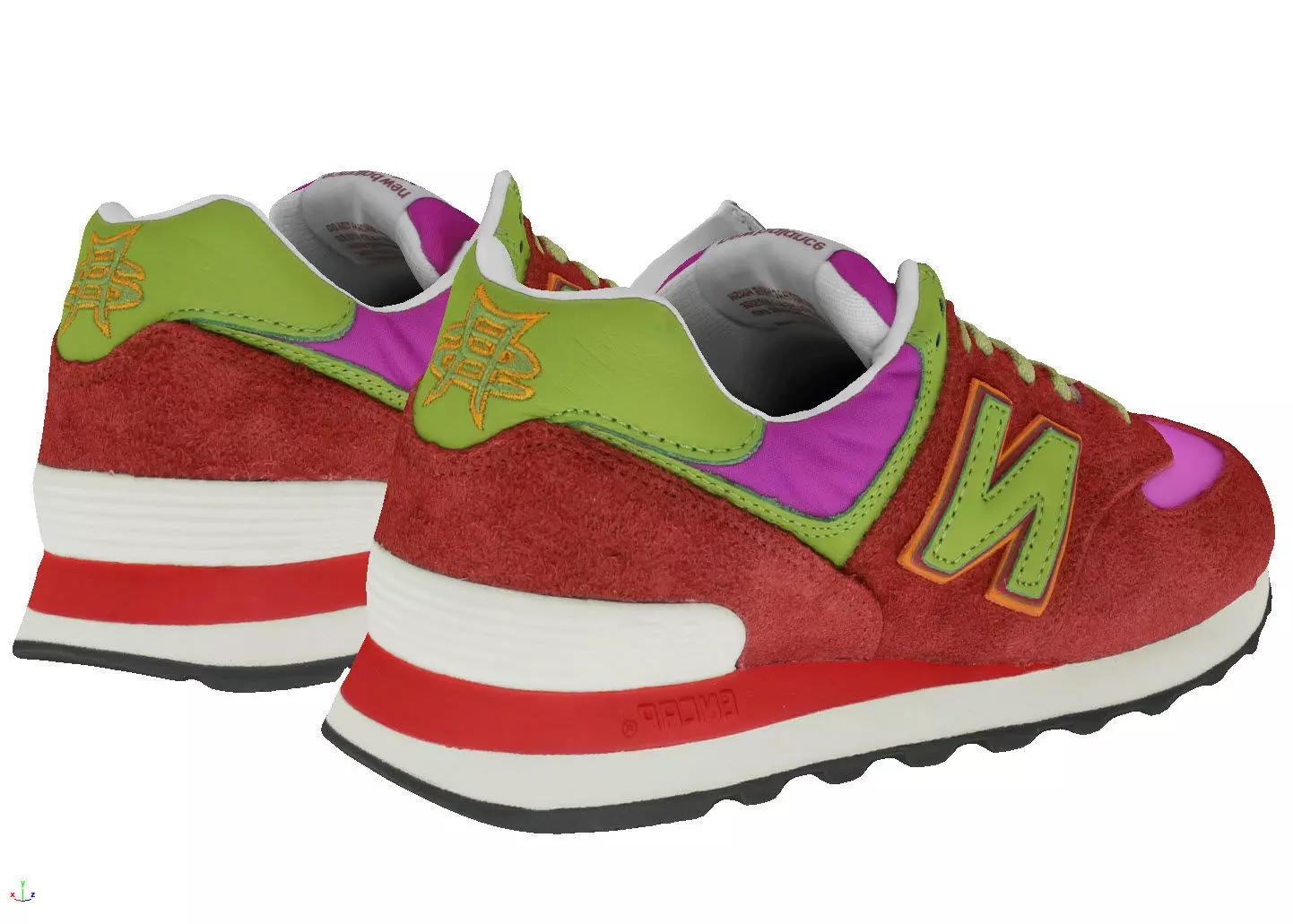 stray rats x New Balance 574 Low-poly 3D model_3