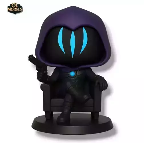 Omen Chibi Figure Valorant 3D Model 3D print model
