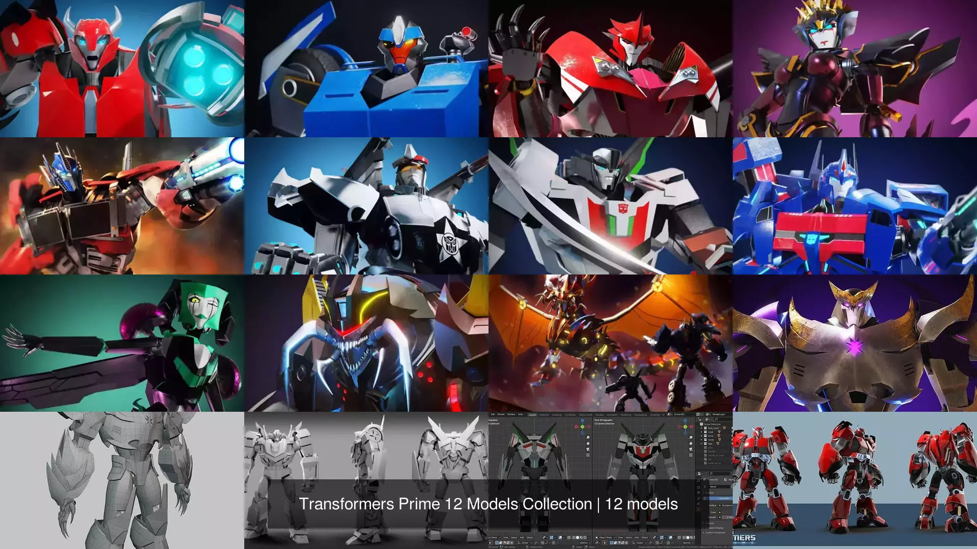 Transformers Prime 12 Models Collection _1