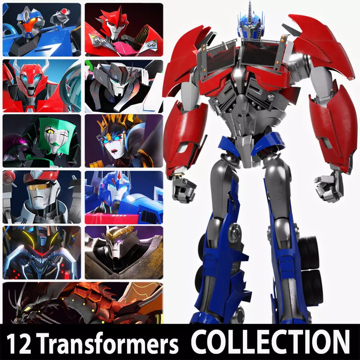 Transformers Prime 12 Models Collection _0