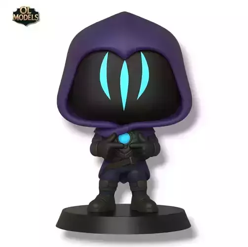 Omen Chibi Figure Valorant 3D Model 3D print model
