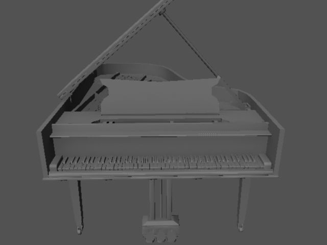 Grand Piano Low-poly 3D model_2