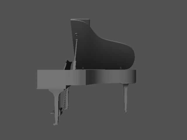 Grand Piano Low-poly 3D model_3