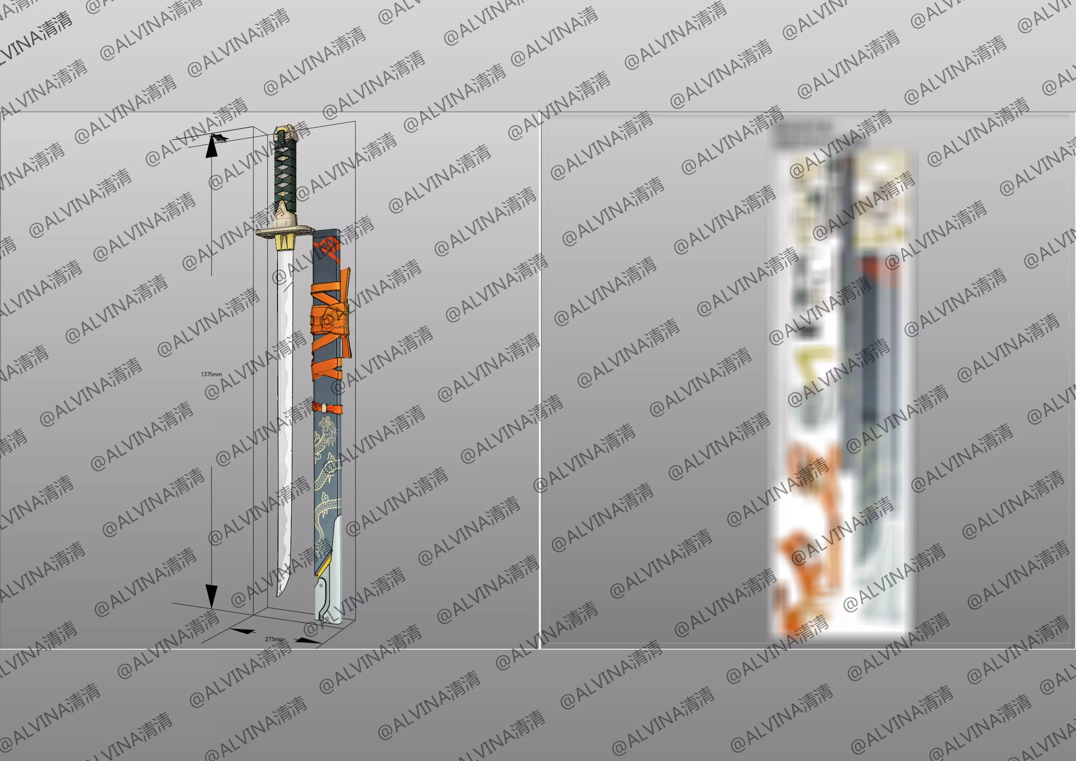 Overwatch Young Genji Armor - DIY Cosplay Pepakura Foam Template Low-poly 3D model_33