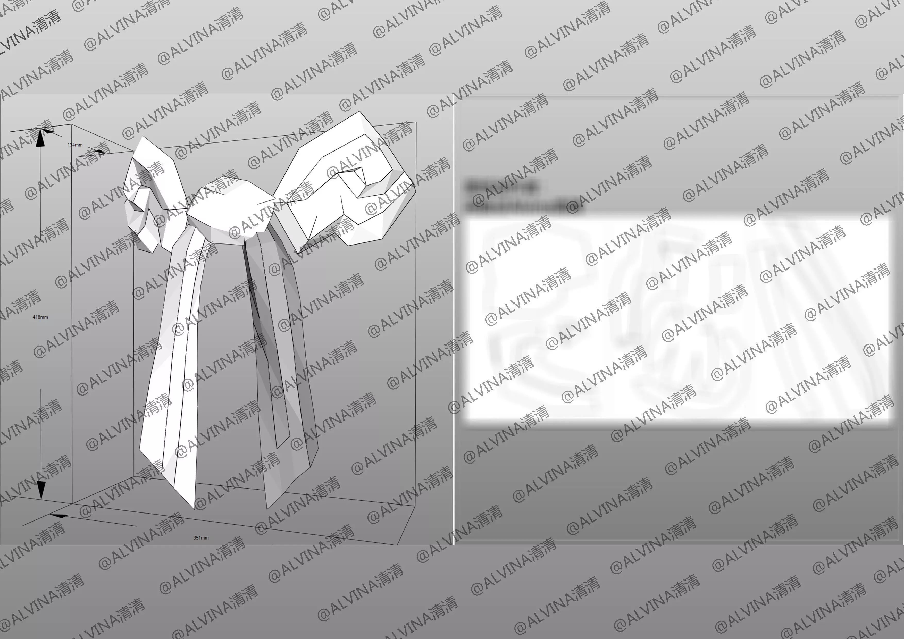 Overwatch Young Genji Armor - DIY Cosplay Pepakura Foam Template Low-poly 3D model_20