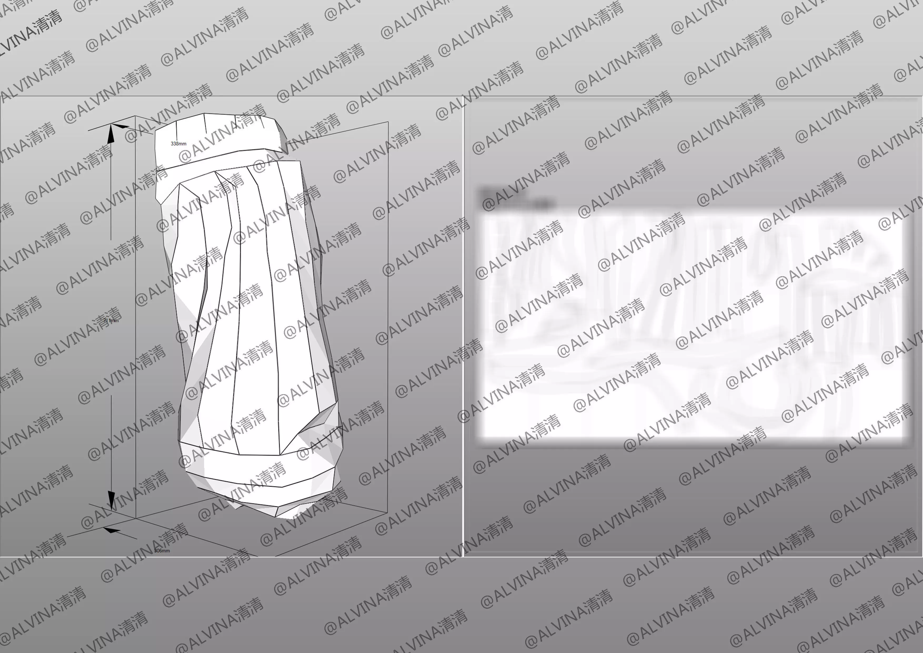 Overwatch Young Genji Armor - DIY Cosplay Pepakura Foam Template Low-poly 3D model_26