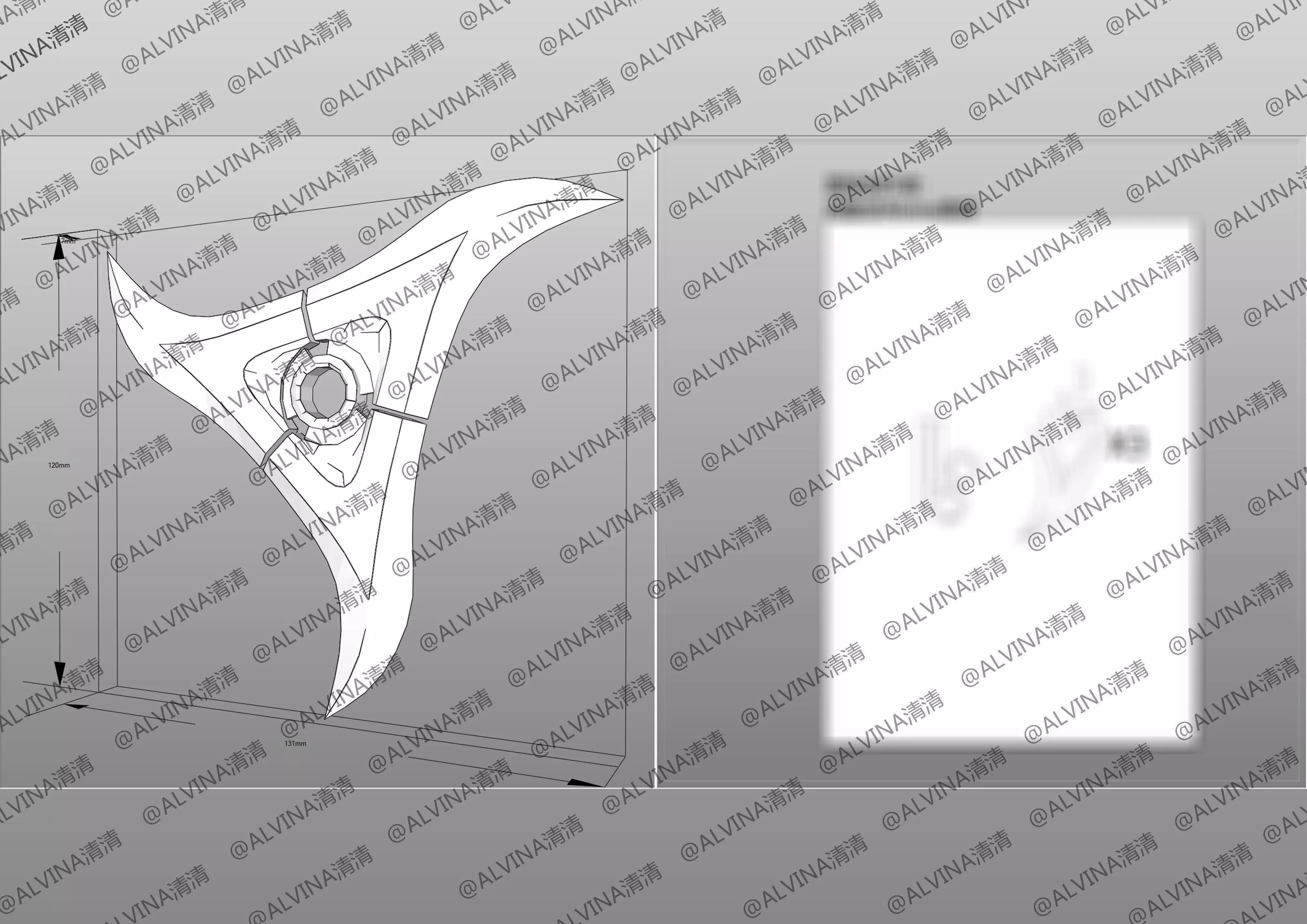 Overwatch Young Genji Armor - DIY Cosplay Pepakura Foam Template Low-poly 3D model_30