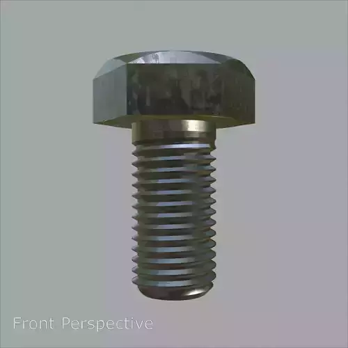 Steel Stained Hex M6 High-Precision with 4K PBR Textures