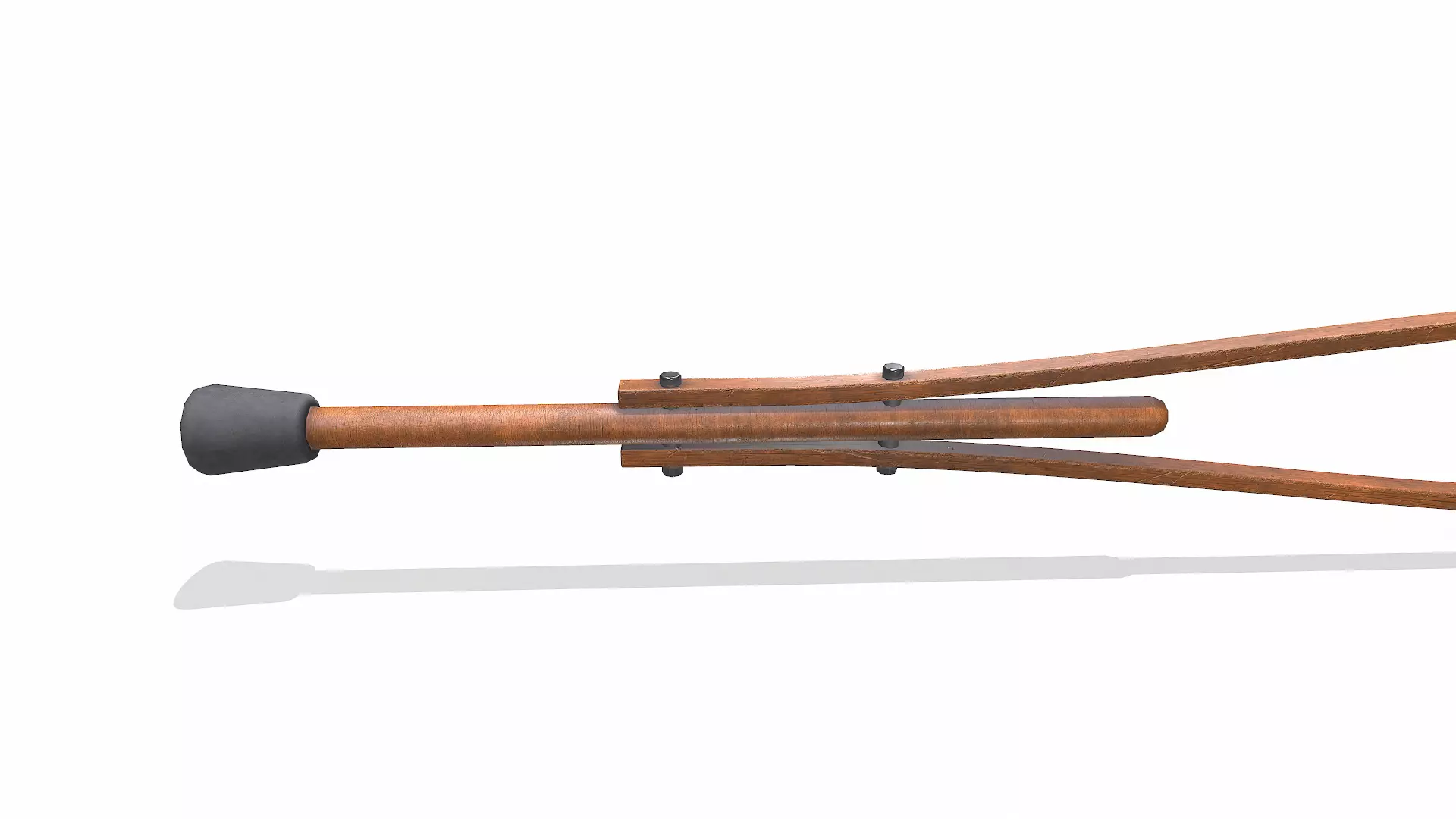 Old Wooden Crutch Low-poly PBR Low-poly 3D model_12