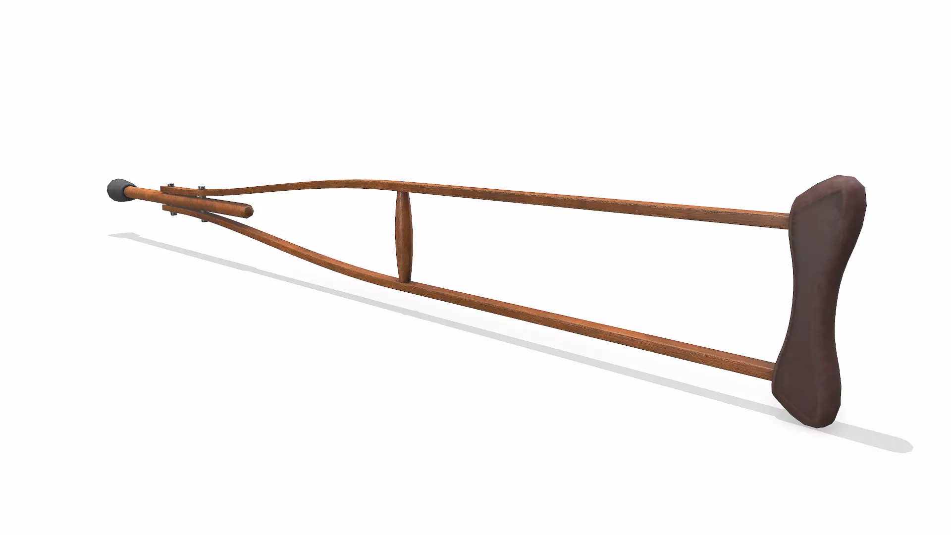 Old Wooden Crutch Low-poly PBR Low-poly 3D model_11