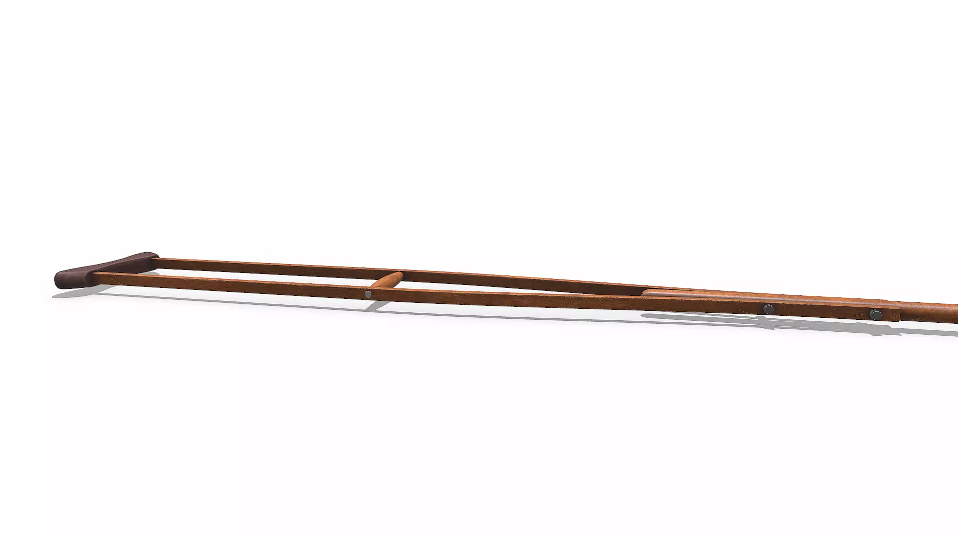 Old Wooden Crutch Low-poly PBR Low-poly 3D model_8