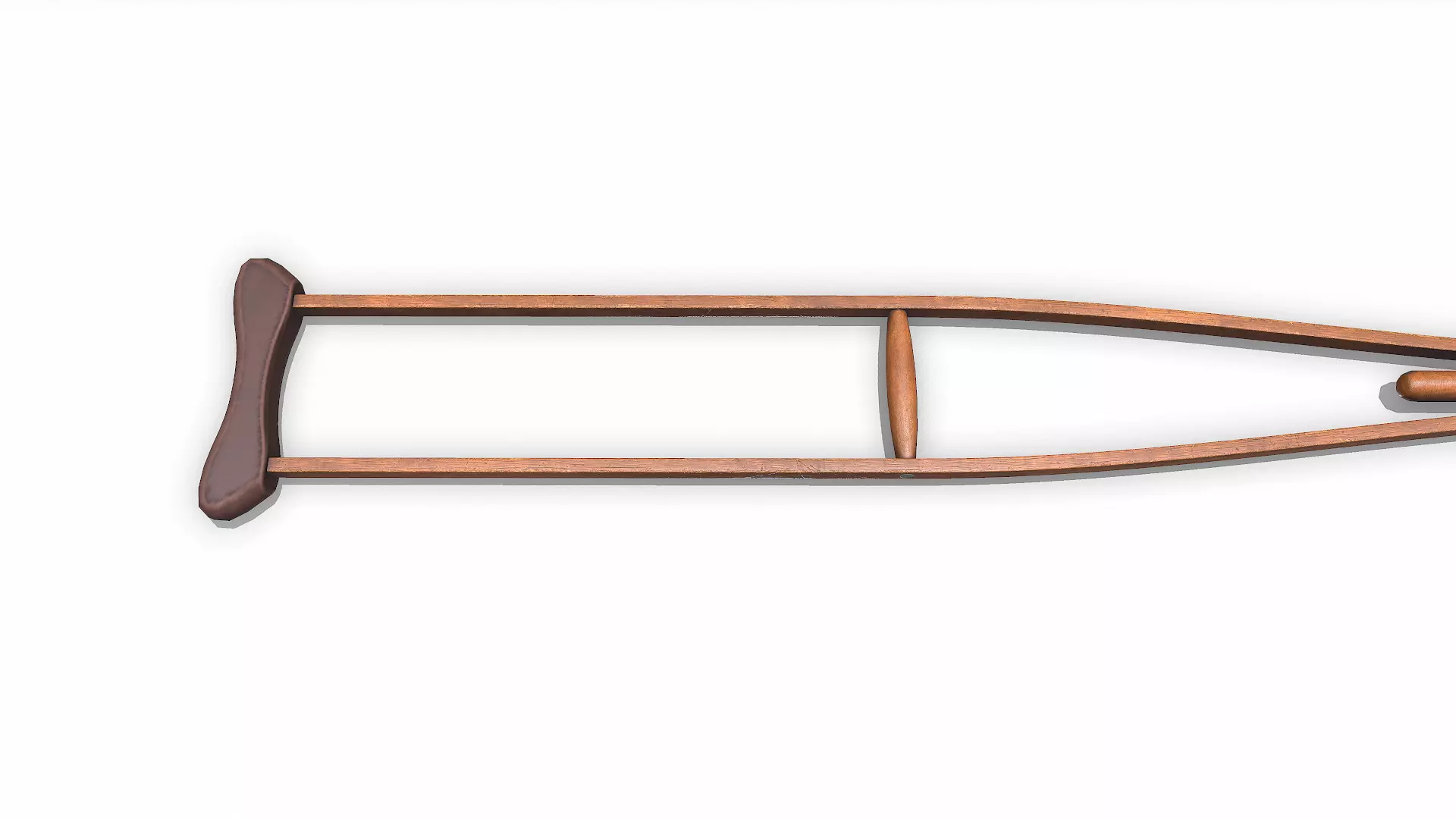 Old Wooden Crutch Low-poly PBR Low-poly 3D model_5