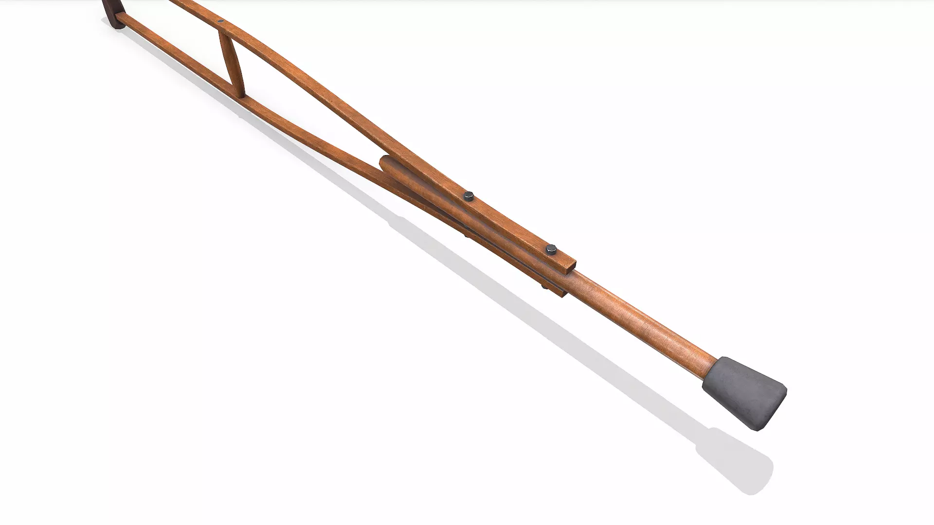 Old Wooden Crutch Low-poly PBR Low-poly 3D model_14