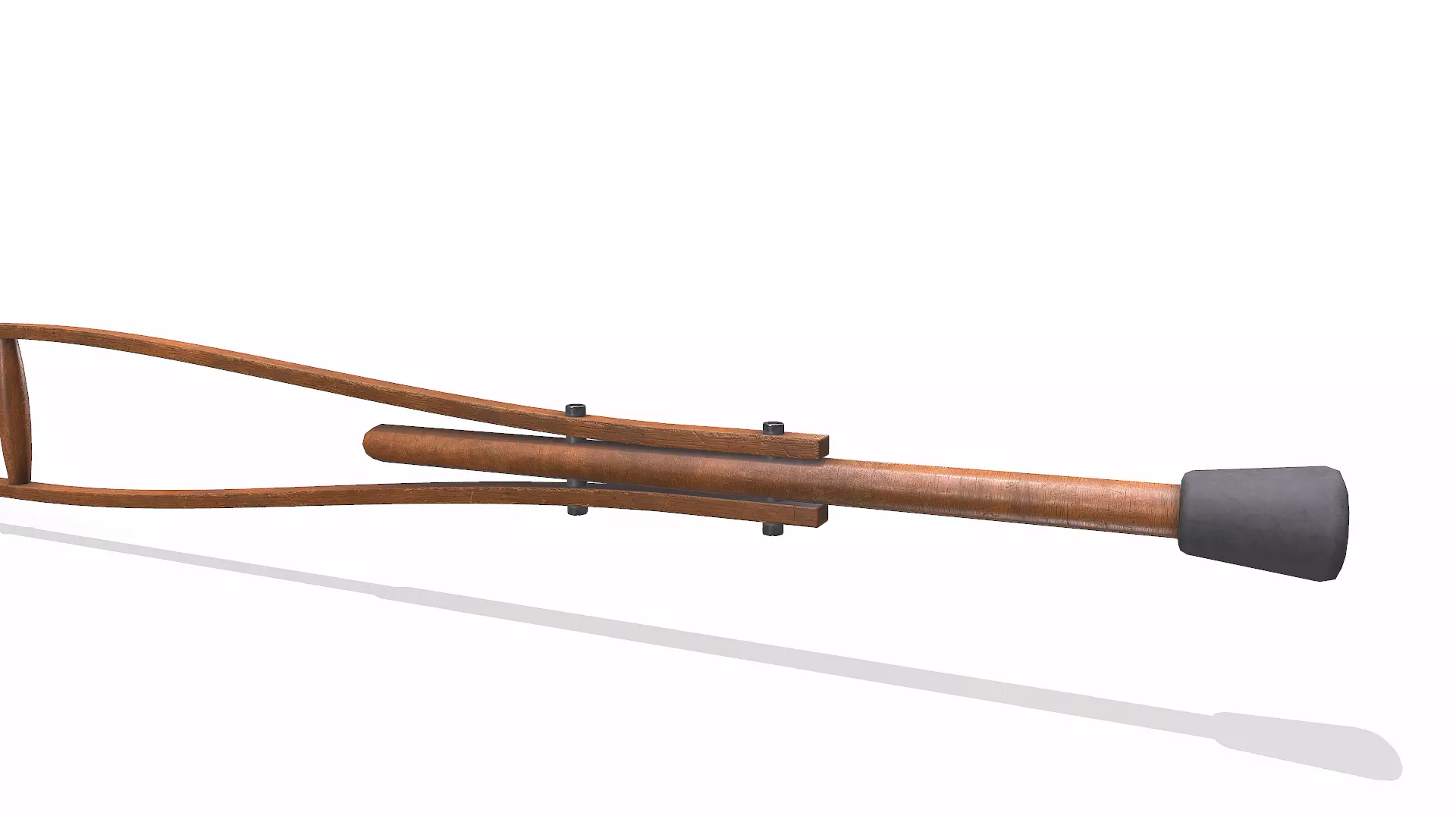 Old Wooden Crutch Low-poly PBR Low-poly 3D model_13