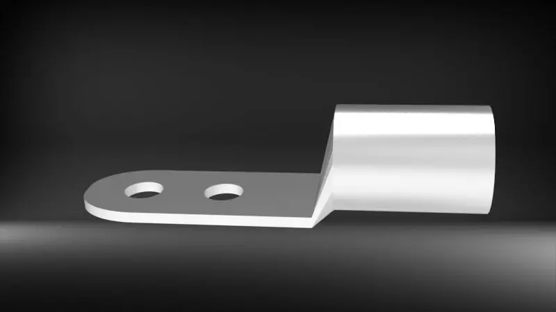 Two Hole Cooper Cable Lug 3D print model_1