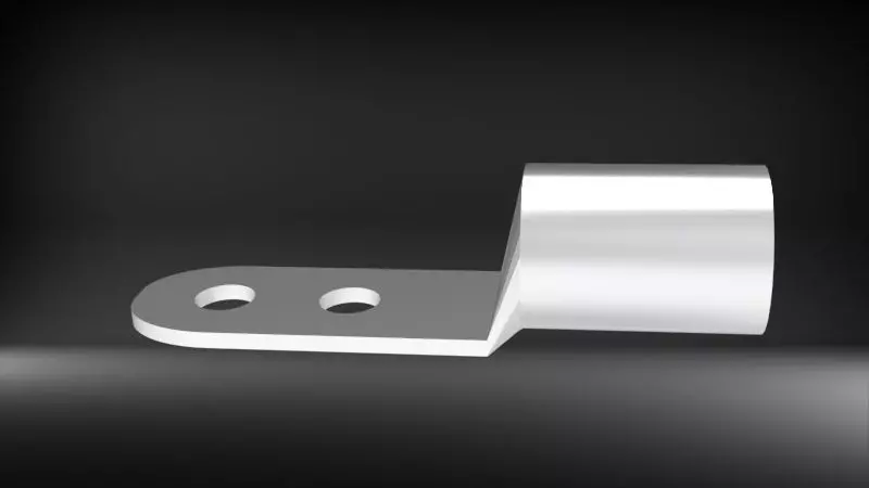Two Hole Cooper Cable Lug 3D print model_0