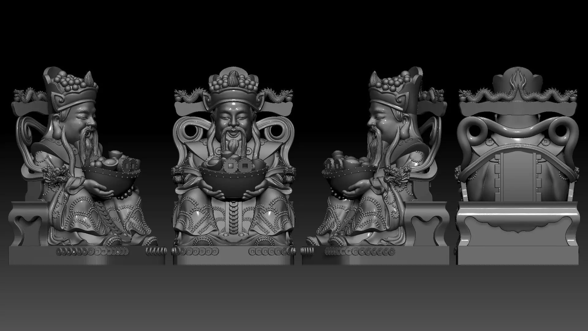 god of Wealth 3D print model_1